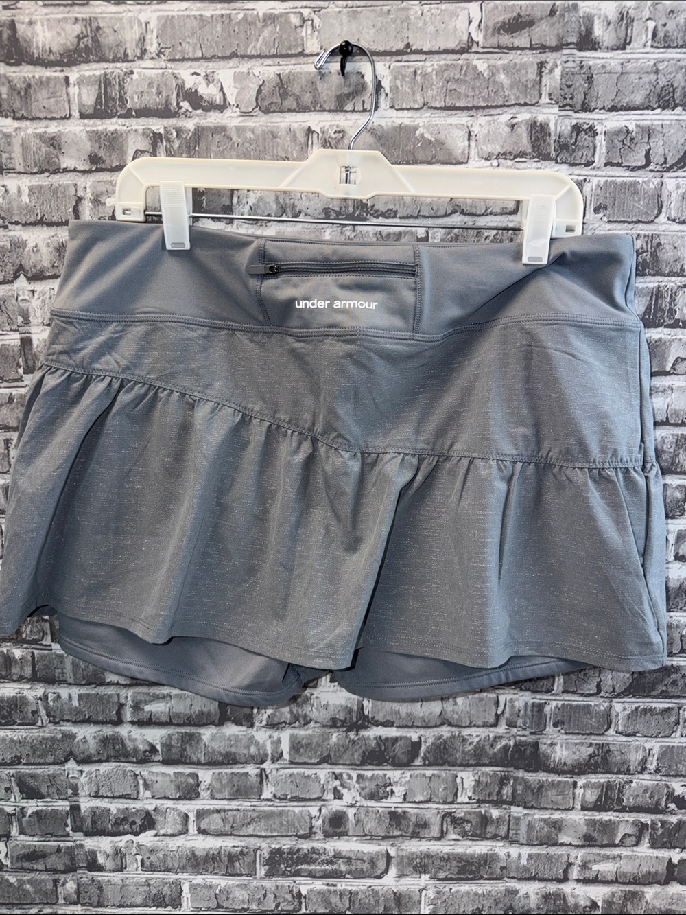 Under Armour Women's Gray Performance Skort with Zip Pocket